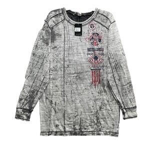 Affliction Thermal Shirt Men 3X Reversible Y2k American Sniper Chris Kyle Grunge